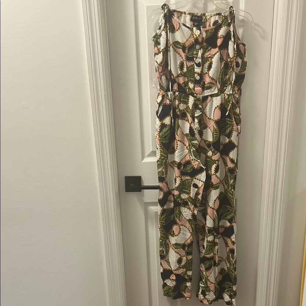 Tropical Print Jumpsuit